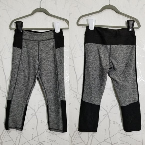 RBX Gray Spacedye Print High Rise Crop Leggings - Picture 1 of 5
